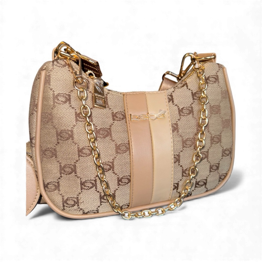 Bebe Tan and Gold Crossbody Bag Set - Picture 5 of 8